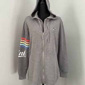 PINK Zipper Front Hoodie